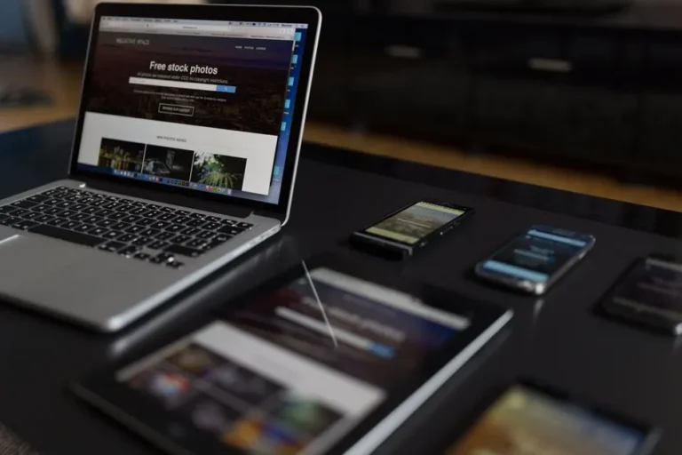 web design office laptop