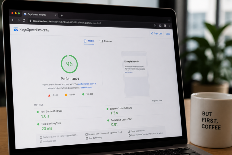 Audyt WordPress biura rachunkowego: 5,8 sekundy ładowania tuż przed sezonem PIT