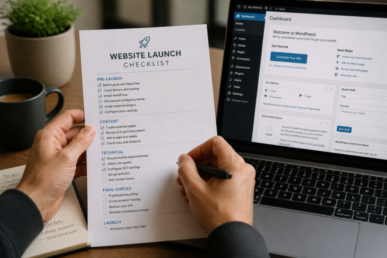 checklist przed uruchomieniem strony wordpress
